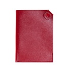 Чехол для паспорта PURE 140*90 мм., застежка на кнопке, натуральная кожа (фактурная), красный