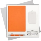 Подарочный набор Portobello/ Sky оранжево-белый (Ежедневник недат А5, Ручка, Power Bank)