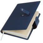 Ежедневник-портфолио Passage, синий, обложка soft touch, недатированный кремовый блок, подарочная
